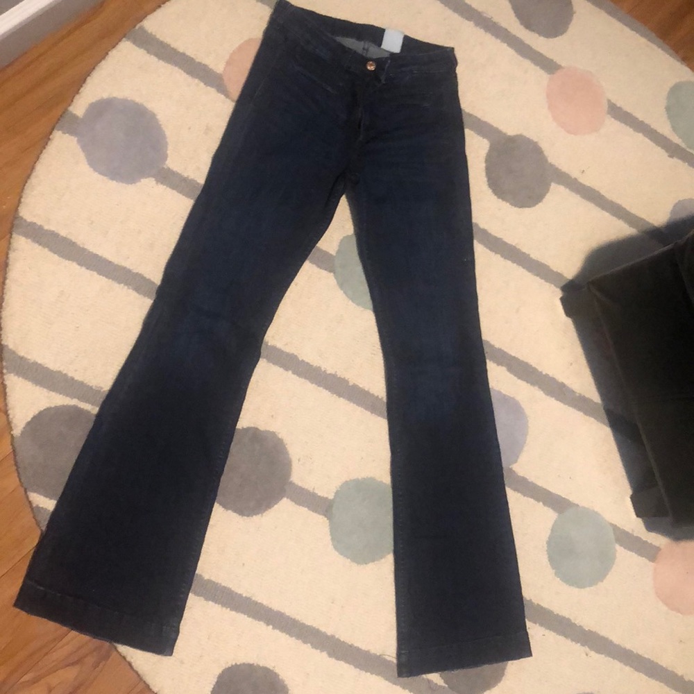 Super cute dark wash flare jeans